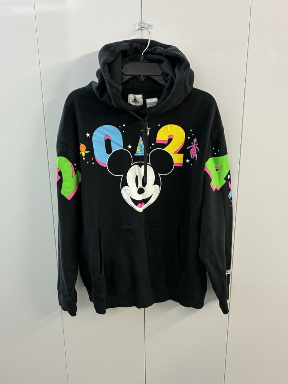 Disney World 2024 Figment Mickey Mouse Pullover Hoodie Black • Large